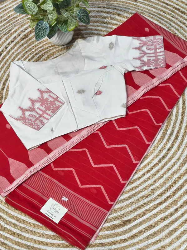 Red_Printed_Traditional_Saree_for_Women