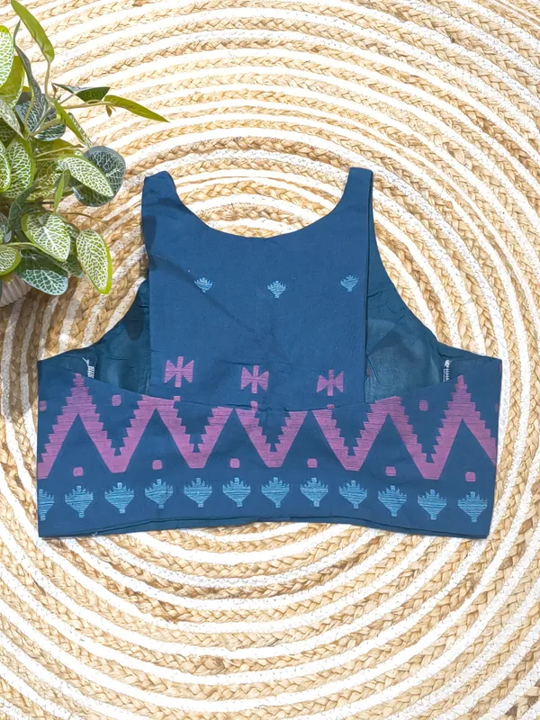 Blue_Printed_Sleeveless_Blouse_for_Women