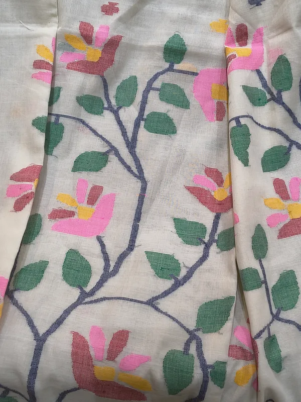 White_Cotton_Floral_Saree_for_Women