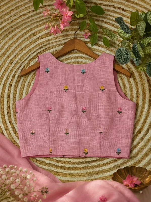 Pink_Kota_Sleeveless_Floral_Embroidered_Padded_Blouse_for_Women