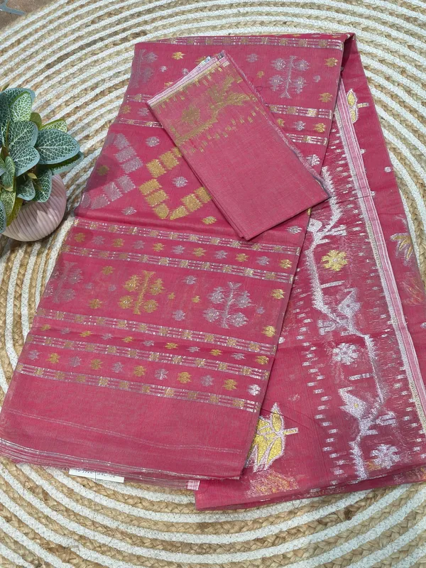 Pink_Organza_Floral_Saree_for_Women