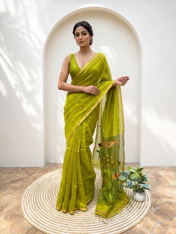Green_Floral_Print_Saree_for_Women