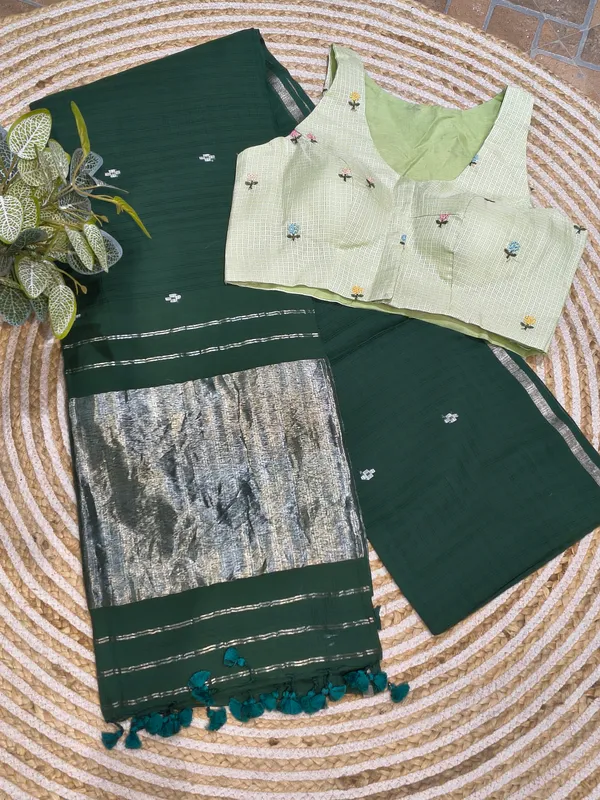 Green_Kota_Doria_Saree_for_Women