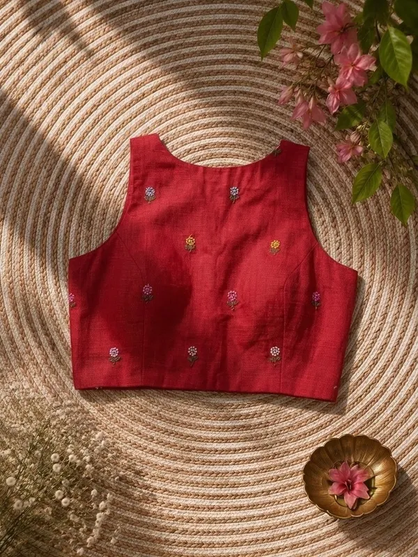 Red_Kota_Sleeveless_Floral_Embroidered_Padded_Blouse_for_Women