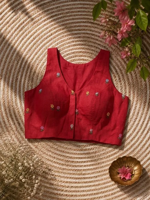 Red_Kota_Sleeveless_Floral_Embroidered_Padded_Blouse_for_Women