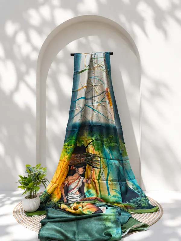 Multicolour_Organza_Style_Printed_Saree_For_Women