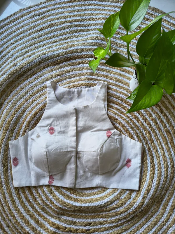 White_Woven_Sleeveless_Blouse_for_Women