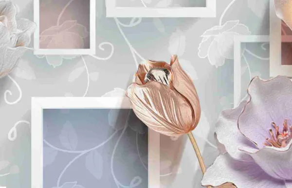 Geometrical_Theme_Flower_Pattern_Wallpaper