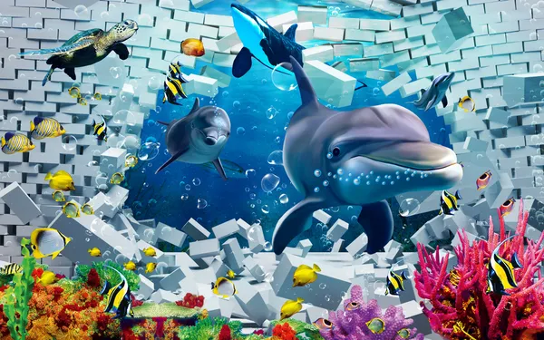 3d_Wallpaper_Of_Fish