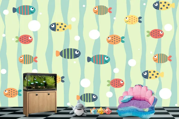 Cartoon_Fish_Swimming_Kids_Wallpaper
