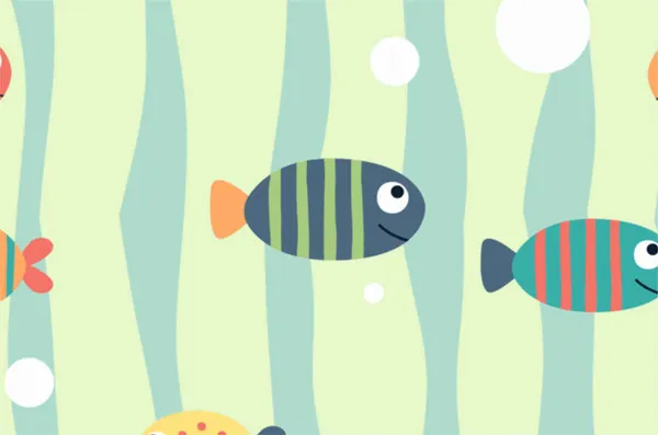 Cartoon_Fish_Swimming_Kids_Wallpaper