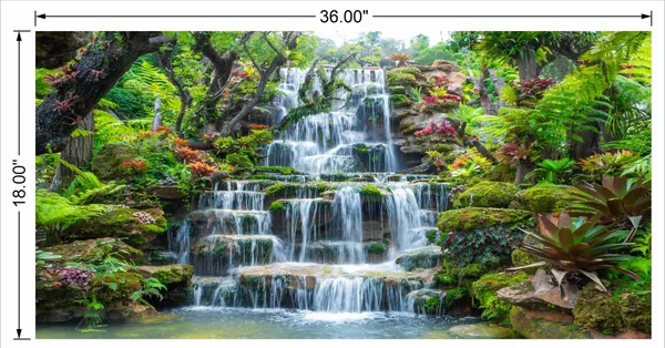 Waterfall_With_Full_White_Step_Water_With_Greenery