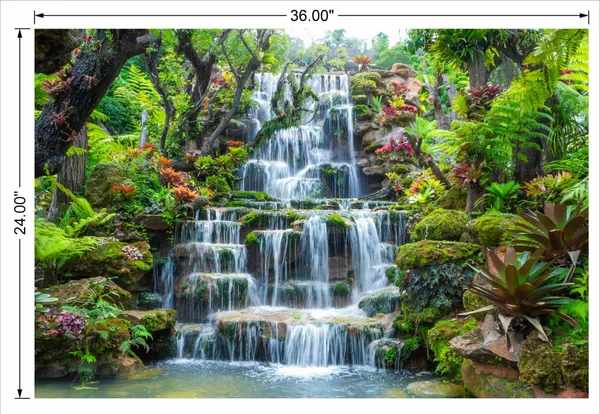 Waterfall_With_Full_White_Step_Water_With_Greenery