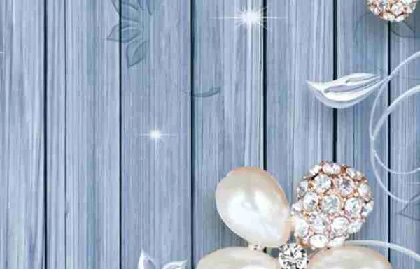 3d_Flower_Sky_Blue_Background_Customized_Wallpaper