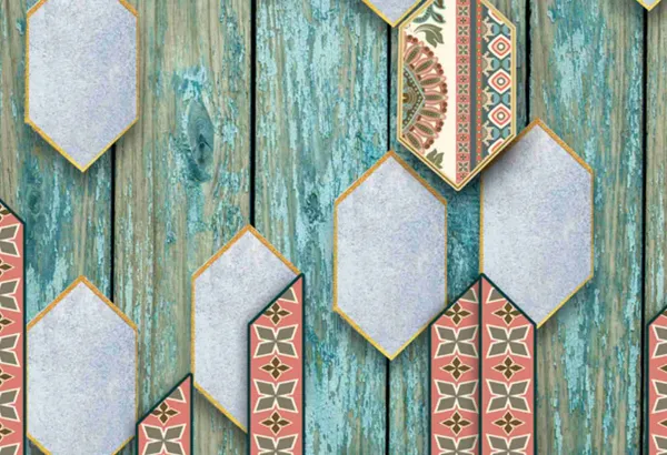 Geometric_Wooden_Sky_Blue_Texture_With_Traditional_Design_Wallpaper