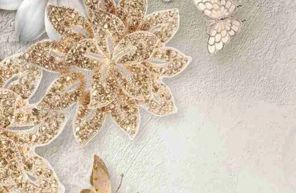 Golden_Flower_Theme_Customized_Wallpaper