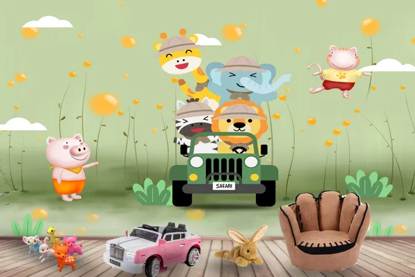 Cartoon_Animal_Drive_Safari_Kids_Wallpaper
