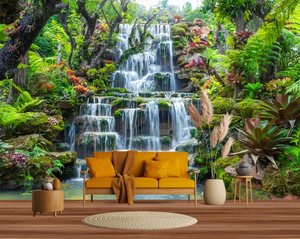 Waterfall_Wall_Mural_Customized_Wallpaper_Feel_The_Natur_Them_Into_Your_Home_On_Wall_Non_Woven_Washable