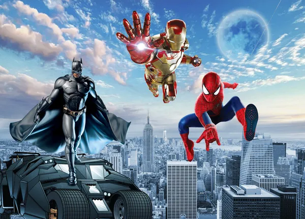 Spider_Bat_Iron_Man_Kids_Wallpaper