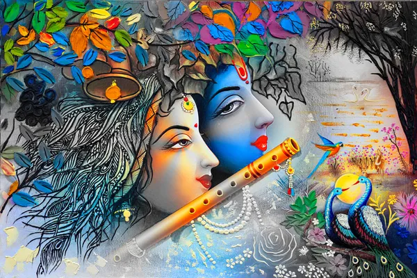 Colorfull_Radha_Krishna_Canvas_Photo_Print_Only
