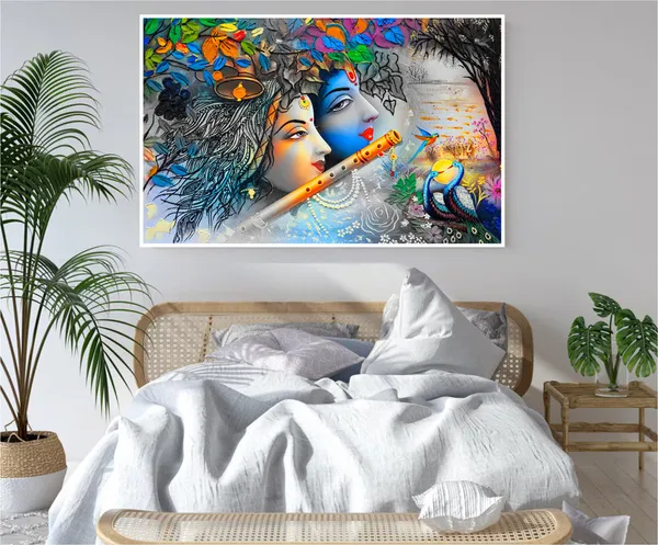 Colorfull_Radha_Krishna_Canvas_Photo_Print_Only