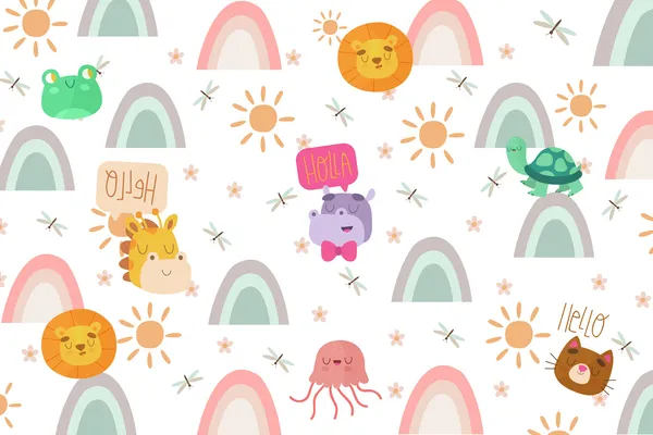 Cartoon_Animal_Theme_Kids_Wallpaper