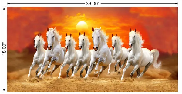 White_7_Running_Horse_High_Contrast