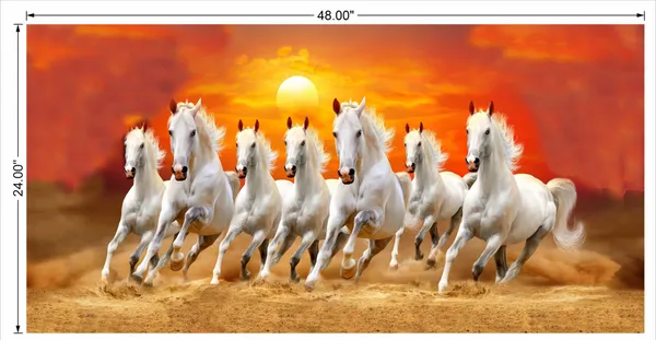 White_7_Running_Horse_High_Contrast