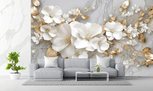 Flower_Marble_Texture_With_Abstract_White_Wallpaper