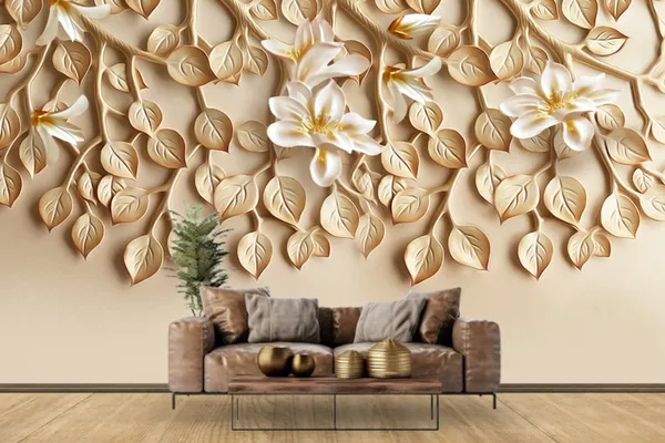 Mural_Leaves_Customized_Wallpaper