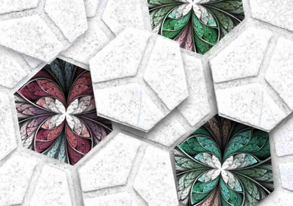 Geometric_Hexagonal_Shapes_With_Multi_Colour_Abstracts_Wallpaper