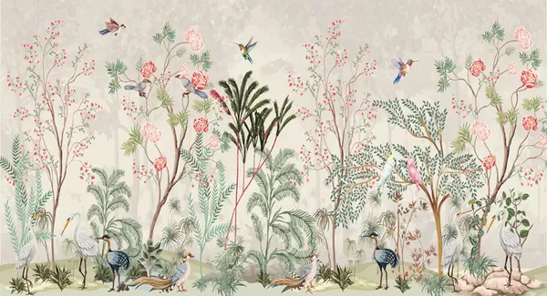 Modern_Art_Floral_Design_Customized_Wallpaper