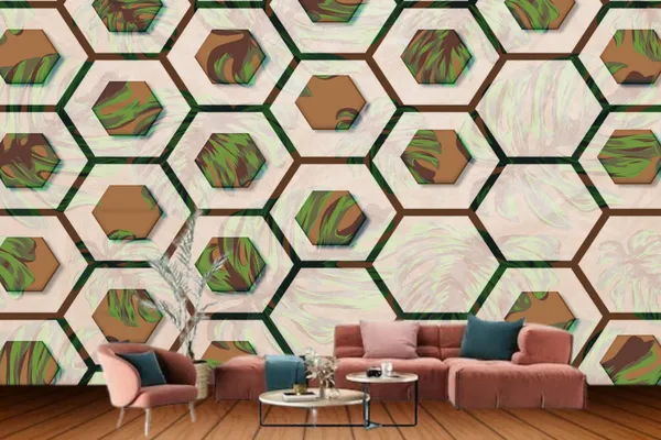 Geometric_Double_Hexagonal_Wallpaper