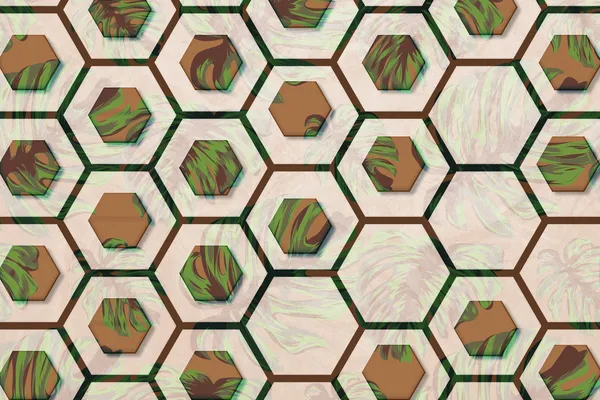 Geometric_Double_Hexagonal_Wallpaper