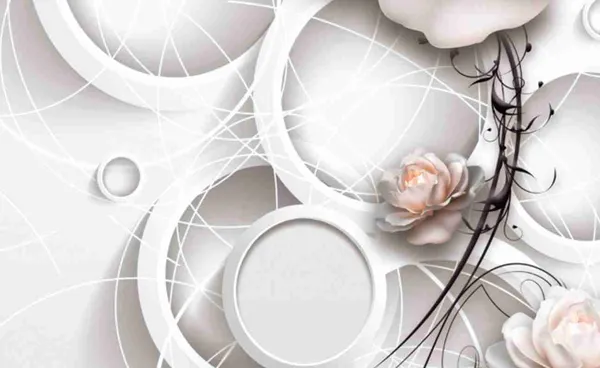 Geometric_Ring_Customized_Flower_Wallpaper