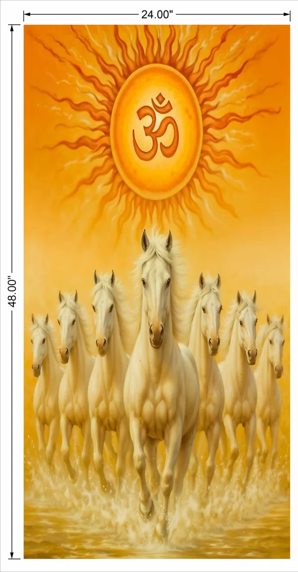 7_Running_Horse_With_Om_3d_Wall_Art