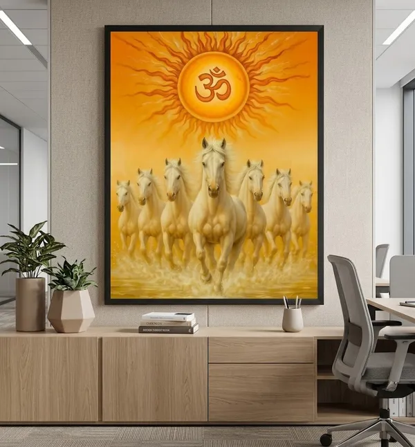 7_Running_Horse_With_Om_3d_Wall_Art