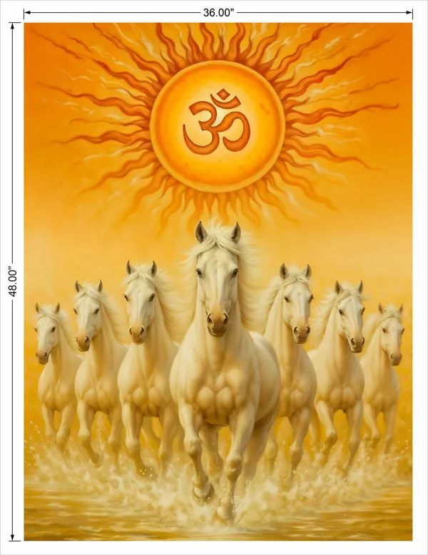 7_Running_Horse_With_Om_3d_Wall_Art