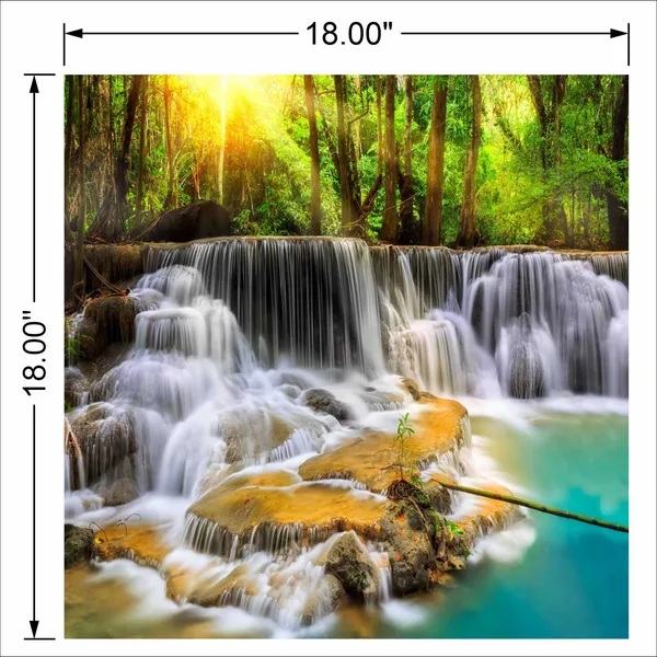 Waterfall_With_Full_White_Step_Water_Square_Wall_Art