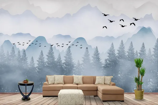 Birds_Flying_Away_By_Mountain_Range