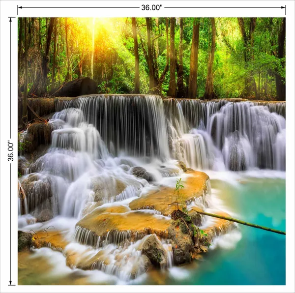 Waterfall_With_Full_White_Step_Water_Square_Wall_Art