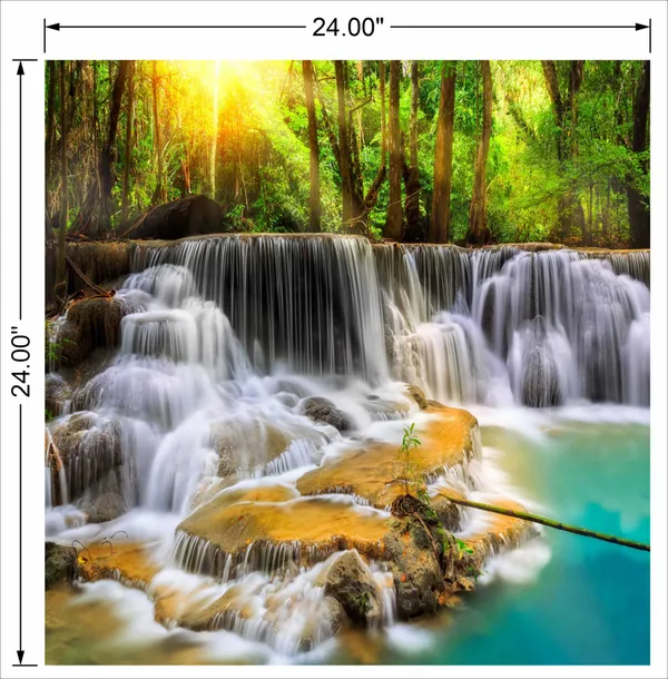 Waterfall_With_Full_White_Step_Water_Square_Wall_Art