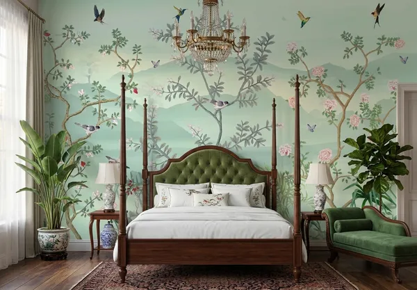 Blue_Tropical__Chinoiserie_Wallpaper