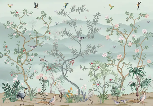Blue_Tropical__Chinoiserie_Wallpaper