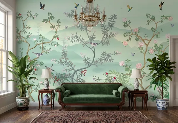 Blue_Tropical__Chinoiserie_Wallpaper