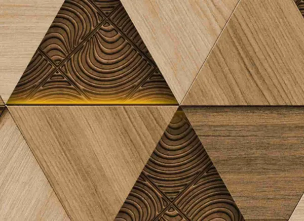 Geometric_Pattern_Wooden_Triangle_Shape_Wallpaper