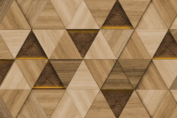 Geometric_Pattern_Wooden_Triangle_Shape_Wallpaper