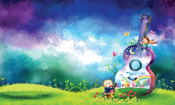 Lovely_Guitar_Customized_Wallpaper