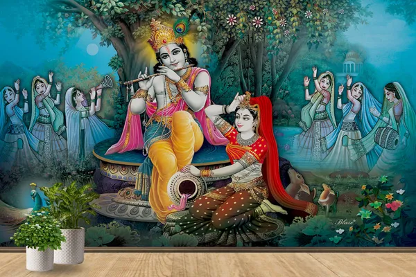 God_Collection_Radha_Krishna_Instrumentational_Wallpaper