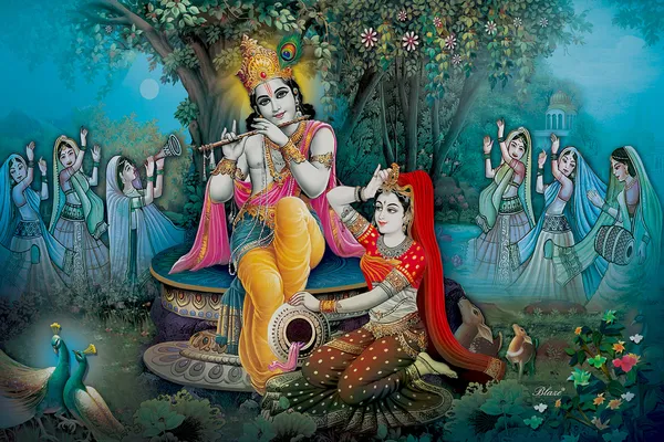 God_Collection_Radha_Krishna_Instrumentational_Wallpaper